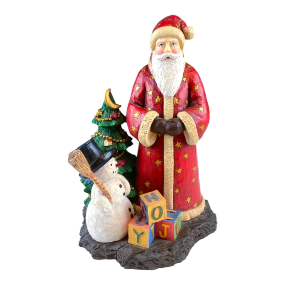 Santa Snowman Christmas Tree Figurine Anna Krajewski Old St.‎ Nick First Edition
